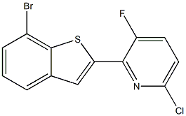 2-(7-bromobenzo[b]thiophen-2-yl)-6-chloro-3-fluoropyridine Struktur