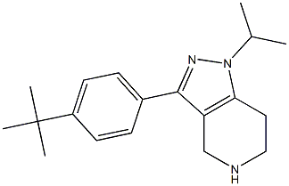 3-(4-tert-butylphenyl)-1-isopropyl-4,5,6,7-tetrahydro-1H-pyrazolo[4,3-c]pyridine,,结构式