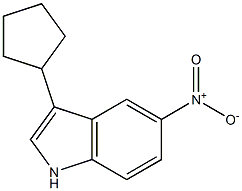 3-cyclopentyl-5-nitro-1H-indole Struktur