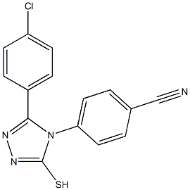4-(3-(4-chlorophenyl)-5-mercapto-4H-1,2,4-triazol-4-yl)benzonitrile Structure