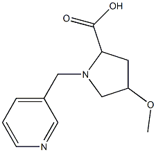 4-methoxy-1-(pyridin-3-ylmethyl)pyrrolidine-2-carboxylic acid Structure