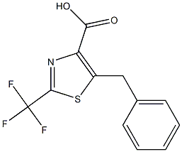 5-benzyl-2-(trifluoromethyl)thiazole-4-carboxylic acid Struktur