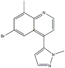6-bromo-8-methyl-4-(1-methyl-1H-pyrazol-5-yl)quinoline Structure