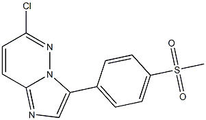 6-chloro-3-(4-(methylsulfonyl)phenyl)imidazo[1,2-b]pyridazine 化学構造式