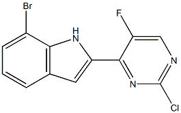 7-bromo-2-(2-chloro-5-fluoropyrimidin-4-yl)-1H-indole Structure