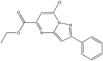 ethyl 7-chloro-2-phenylpyrazolo[1,5-a]pyrimidine-5-carboxylate Struktur