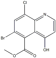 methyl 6-bromo-8-chloro-4-hydroxyquinoline-5-carboxylate Structure