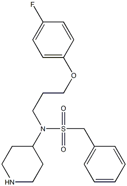 N-(3-(4-fluorophenoxy)propyl)-1-phenyl-N-(piperidin-4-yl)methanesulfonamide Structure