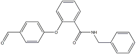 N-benzyl-2-(4-formylphenoxy)benzamide Struktur