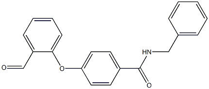 N-benzyl-4-(2-formylphenoxy)benzamide Struktur