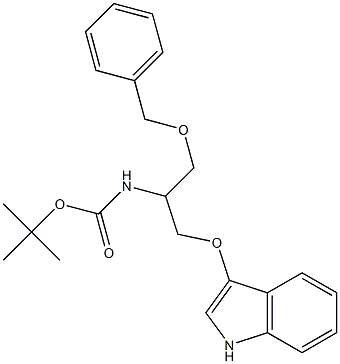 tert-butyl 1-(1H-indol-3-yloxy)-3-(benzyloxy)propan-2-ylcarbamate Structure