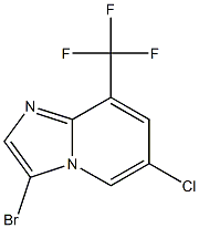 3-Bromo-6-chloro-8-trifluoromethyl-imidazo[1,2-a]pyridine,,结构式