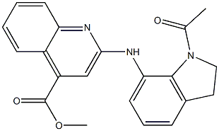 2-(1-Acetyl-2,3-dihydro-1H-indol-7-ylamino)-quinoline-4-carboxylic acid methyl ester Structure