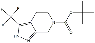 3-(三氟甲基)-4,5-二氢-2H-吡唑并[3,4-C]吡啶-6(7H)- 羧酸叔丁酯,,结构式