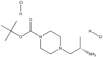 (S)-tert-Butyl 4-(2-aminopropyl)piperazine-1-carboxylate dihydrochloride Structure