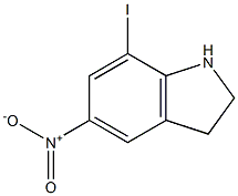 7-Iodo-5-nitro-2,3-dihydro-1H-indole,,结构式
