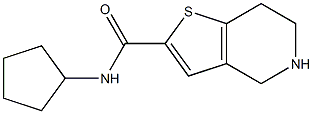 N-cyclopentyl-4,5,6,7-tetrahydrothieno[3,2-c]pyridine-2-carboxamide Struktur
