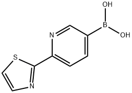 (6-(噻唑-2-基)吡啶-3-基)硼酸, 1264511-30-9, 结构式