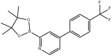 2-(4,4,5,5-tetramethyl-1,3,2-dioxaborolan-2-yl)-4-(4-(trifluoromethyl)phenyl)pyridine Structure