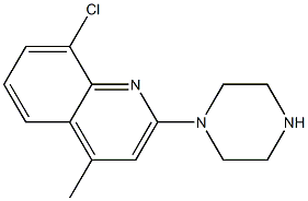 8-氯-4-甲基-2-(哌嗪-1-基)喹啉 结构式