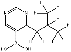 4-(iso-Butyl-d9)-pyrimidine-5-boronic acid Struktur