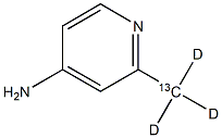 4-Amino-2-(methyl-13C, d3)pyridine Struktur
