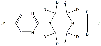 5-Bromo-2-[(N-methylpiperazin-1-yl)-d11]-pyrimidine Struktur