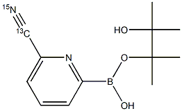6-(Cyano-13C, 15N)-pyridine-2-boronic acid pinacol ester Struktur
