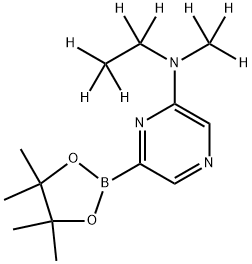 6-(Methylethylamino-d8)-pyrazine-2-boronic acid pinacol ester Struktur