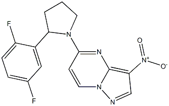 5-(2-(2,5-二氟苯基)吡咯烷-1-基)-3-硝基吡唑并[1,5-A]嘧啶,,结构式