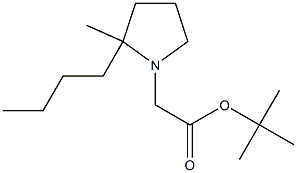 2-丁基-2-甲基吡咯烷-1-乙酸叔丁酯, , 结构式