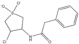 N-(4-chloro-1,1-dioxidotetrahydrothiophen-3-yl)-2-phenylacetamide Struktur