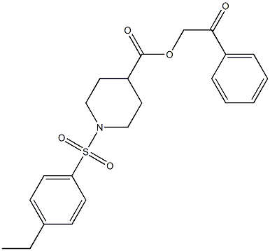 2-oxo-2-phenylethyl 1-((4-ethylphenyl)sulfonyl)piperidine-4-carboxylate Structure