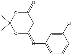 (E)-6-((3-chlorophenyl)imino)-2,2-dimethyl-1,3-dioxan-4-one Structure