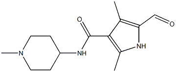 5-formyl-2,4-dimethyl-N-(1-methylpiperidin-4-yl)-1H-pyrrole-3-carboxamide Structure