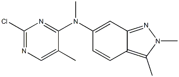 N-(2-chloro-5-methylpyrimidin-4-yl)-N,2,3-trimethyl-2H-indazol-6-amine Structure