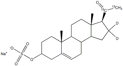 Pregnenolone-[20,21-13C2, 16,16-D2] sulfate sodium salt