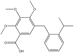 5-(2-isopropylbenzyl)-2,3,4-trimethoxybenzoic acid Struktur