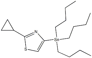 2-cyclopropyl-4-(tributylstannyl)thiazole Structure