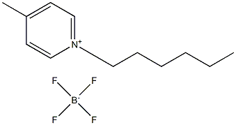 N-hexyl-4-metylpyridinium tetrafluoroborate Structure