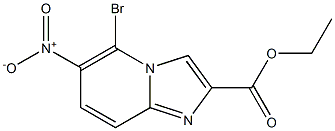 5-Bromo-6-nitro-imidazo[1,2-a]pyridine-2-carboxylic acid ethyl ester Struktur