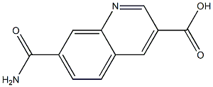 7-carbamoylquinoline-3-carboxylic acid Structure