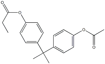Bisphenol A acetate propionate technical grade Structure