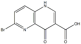 6-Bromo-4-oxo-1,4-dihydro-[1,5]naphthyridine-3-carboxylic acid Struktur