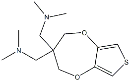 1,1'-(3,4-Dihydro-2H-thieno[3,4-b][1,4]dioxepine-3,3-diyl)bis(N,N-dimethylmethanamine) Struktur