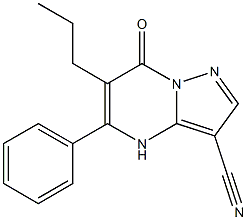 7-oxo-5-phenyl-6-propyl-4,7-dihydropyrazolo[1,5-a]pyrimidine-3-carbonitrile Structure