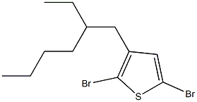 2,5-Dibromo-3-(2-ethylhexyl)thiophene 97% (GC) Struktur