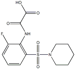 2-Fluoro-6-(piperidine-1-sulfonyl)anilino(oxo)acetic acid Struktur