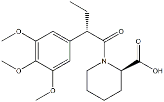 (R)-1-((S)-2-(3,4,5-trimethoxyphenyl)butanoyl)piperidine-2-carboxylic acid Structure