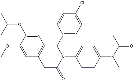  N-(4-(1-(4-chlorophenyl)-7-isopropoxy-6-methoxy-3-oxo-3,4-dihydroisoquinolin-2(1H)-yl)phenyl)-N-methylacetamide